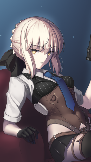 Saber Alter Anime Fate/Grand Order Phone Wallpaper