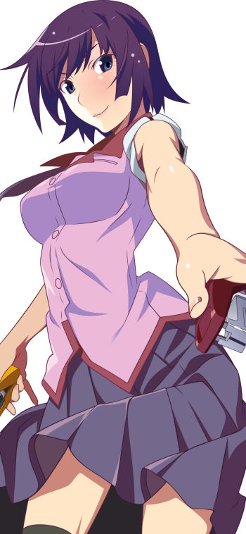 Hitagi Senjōgahara Anime Monogatari (Series) Phone Wallpaper