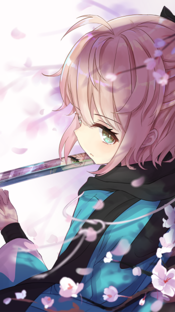 Sakura Saber Anime Fate/Grand Order Phone Wallpaper