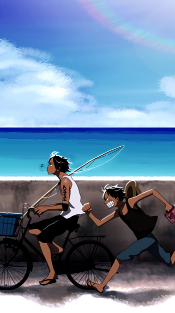 Monkey D. Luffy Portgas D. Ace Anime One Piece Phone Wallpaper