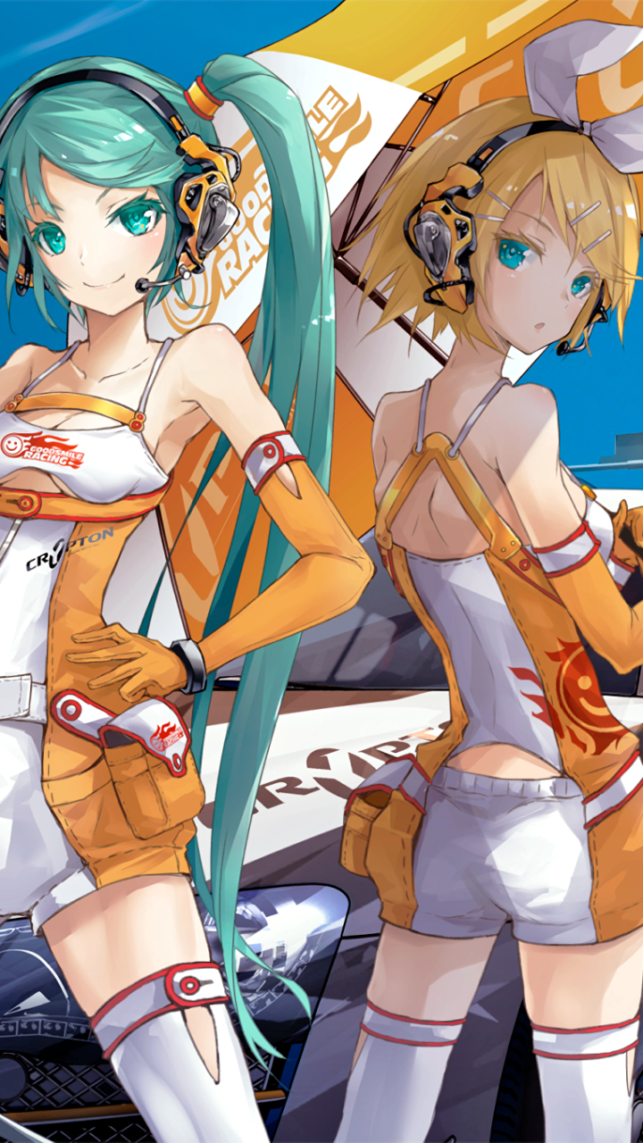 Download Hatsune Miku Rin Kagamine Anime Vocaloid Phone Wallpaper