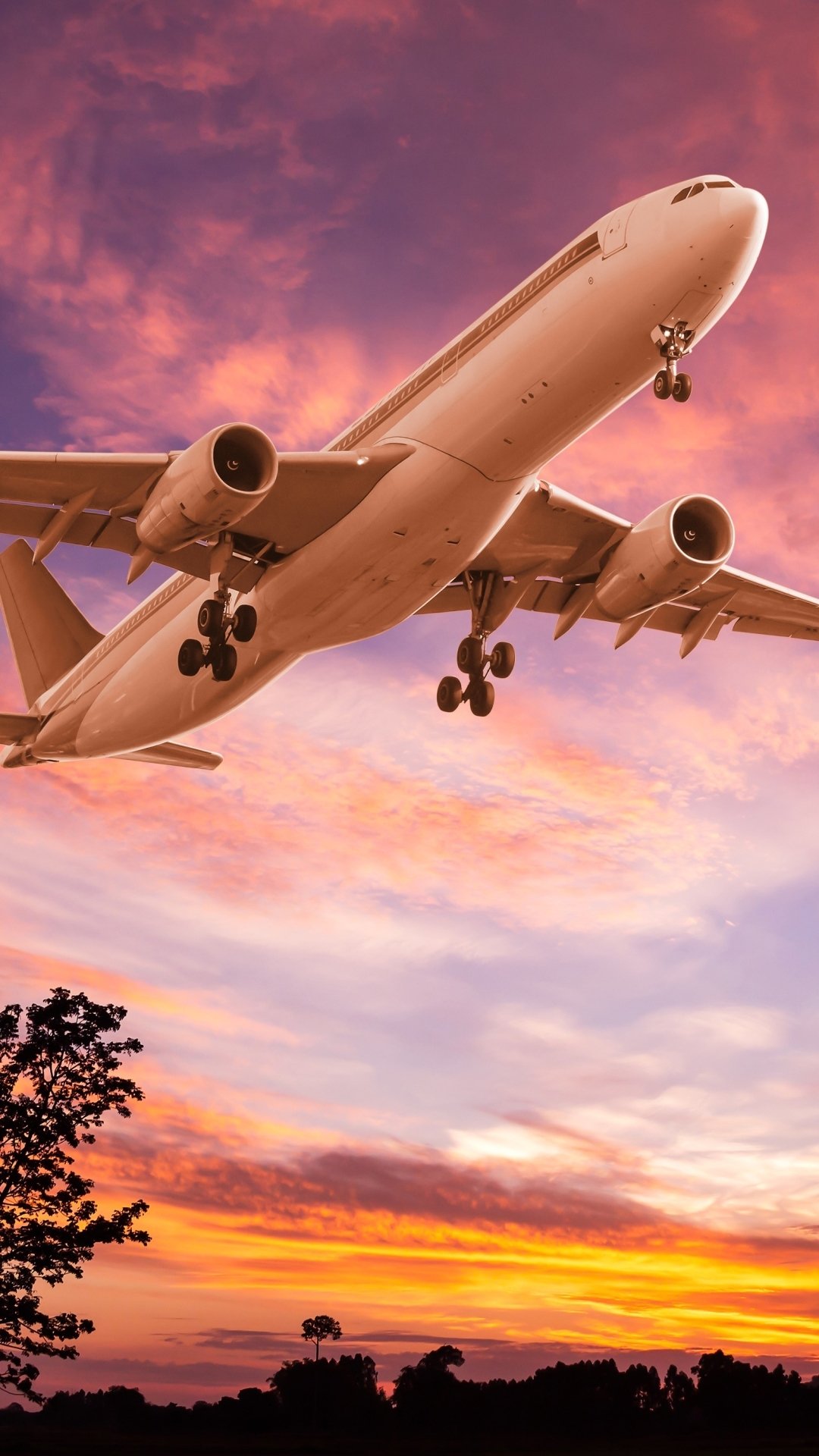 Download Sky Passenger Plane Vehicle Aircraft Phone Wallpaper