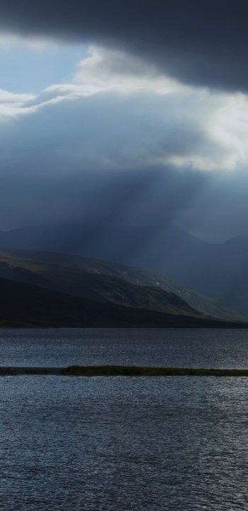 lake Loch Etive Scotland nature sunbeam Phone Wallpaper