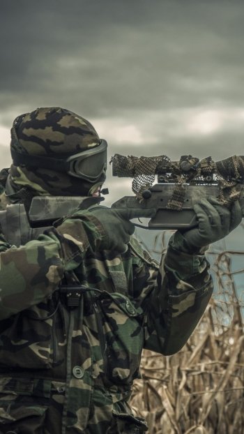 army soldier military sniper Phone Wallpaper
