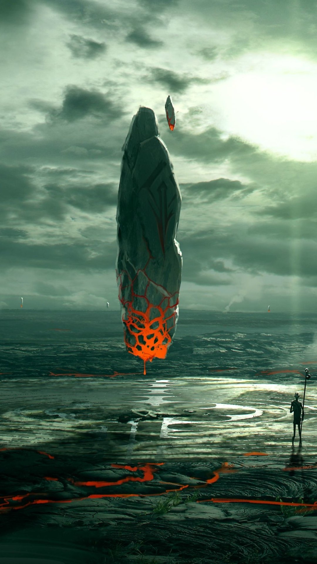 Download Exploration Cloud Desert Stone Fantasy Landscape Fantasy Landscape Phone Wallpaper