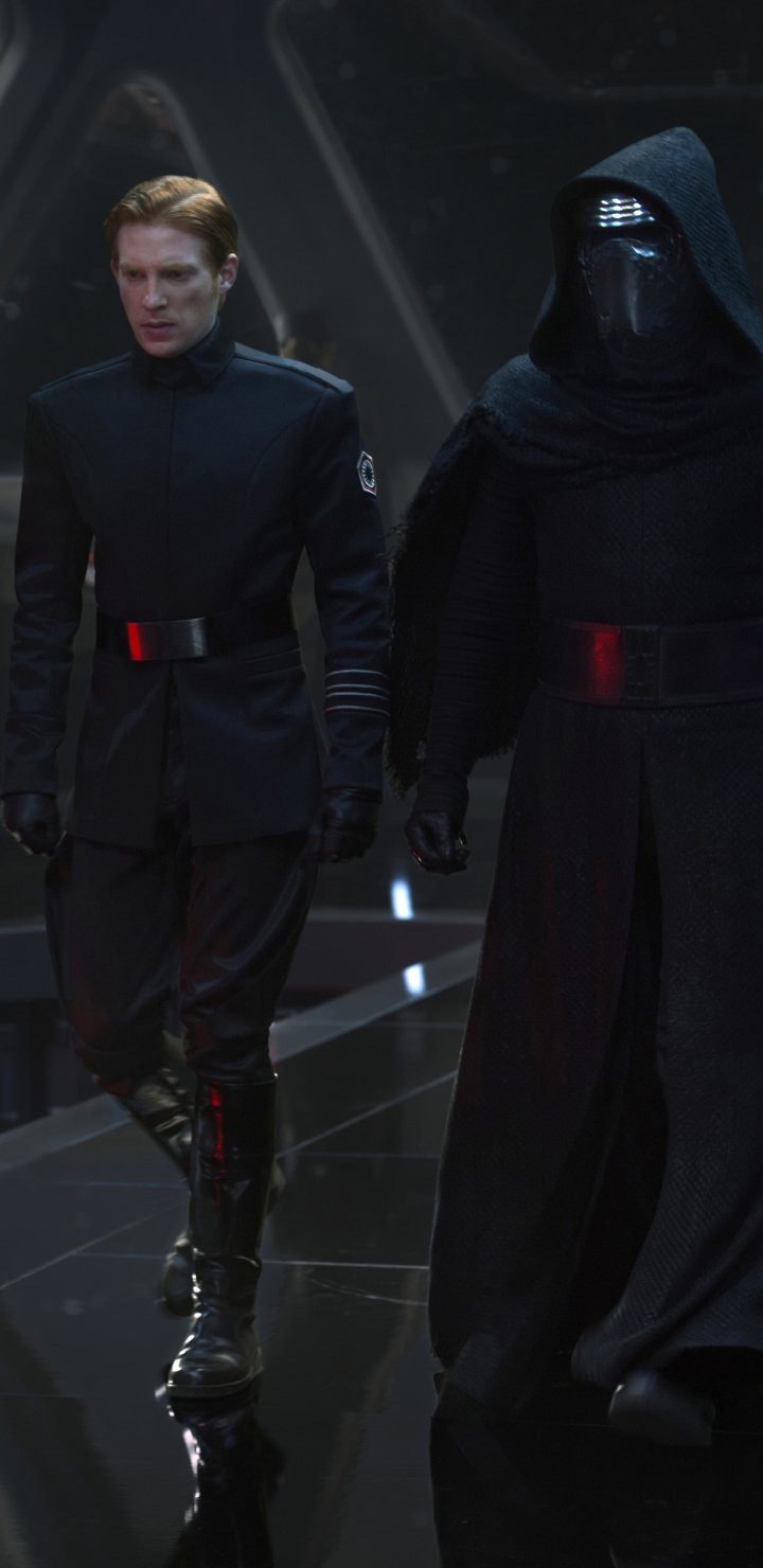 Download Domhnall Gleeson General Hux Captain Phasma Kylo Ren Star Wars Movie Star Wars Episode VII: The Force Awakens Phone Wallpaper