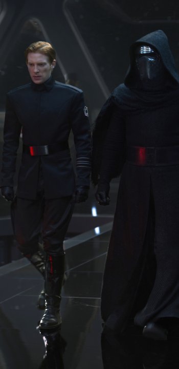 Domhnall Gleeson General Hux Captain Phasma Kylo Ren Star Wars movie Star Wars Episode VII: The Force Awakens Phone Wallpaper