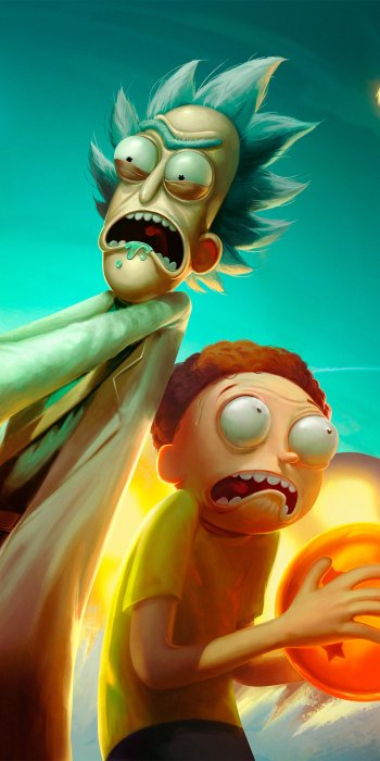 Morty Smith Rick Sanchez TV Show Rick and Morty Phone Wallpaper