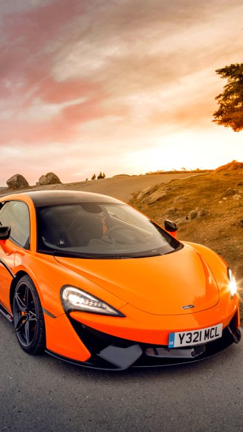 orange car vehicle car supercar McLaren McLaren 570S Phone Wallpaper