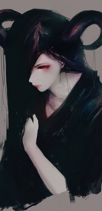 horns Anime Original Phone Wallpaper