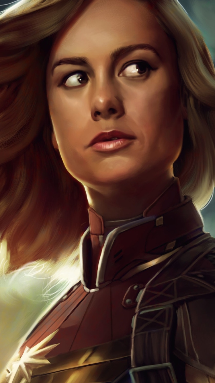 Download Brie Larson Movie Captain Marvel Phone Wallpaper by Dave ...