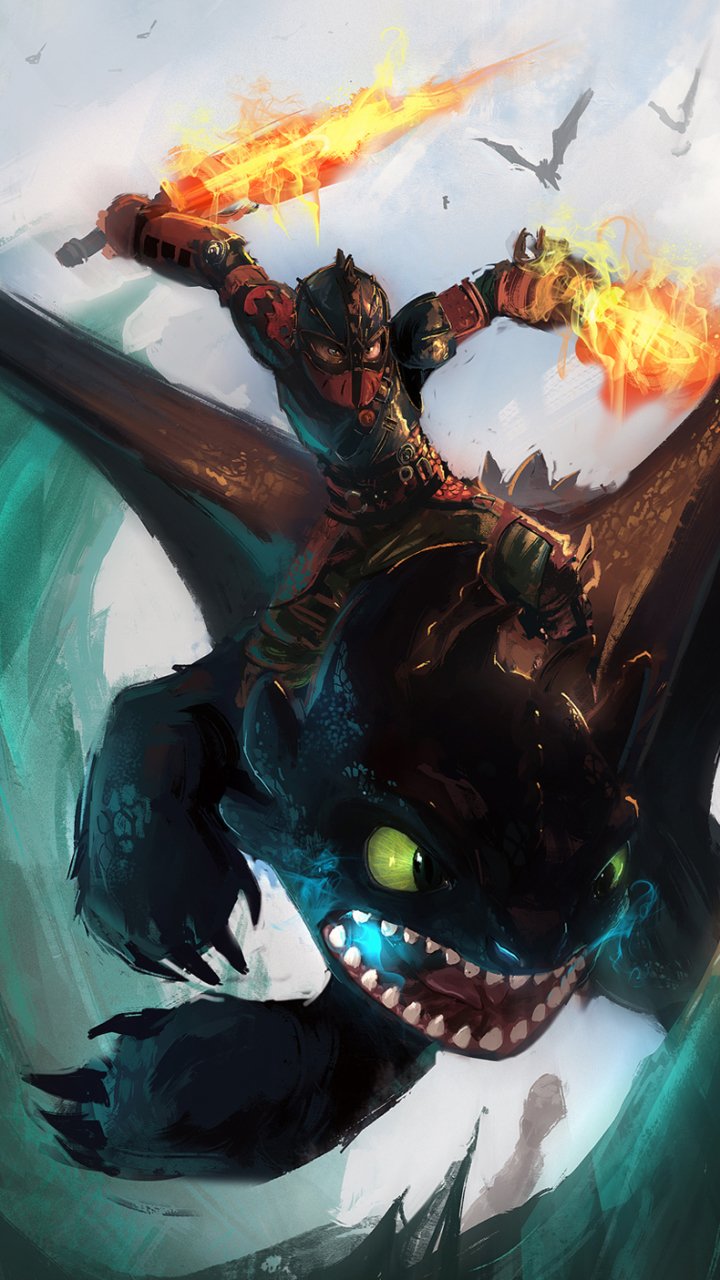 Download Hiccup (How To Train Your Dragon) Toothless (How To Train Your Dragon) Movie How To Train Your Dragon 2 Phone Wallpaper