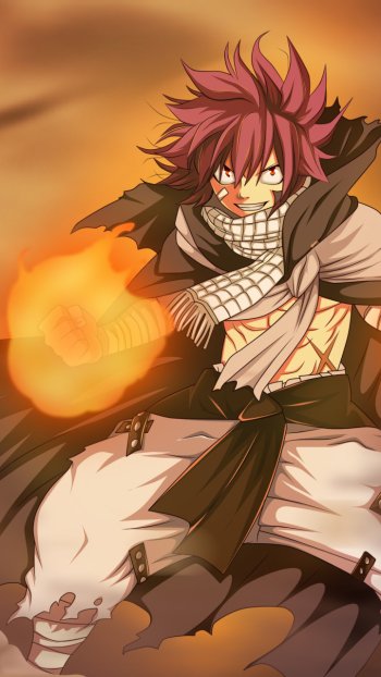 Natsu Dragneel Anime Fairy Tail Phone Wallpaper