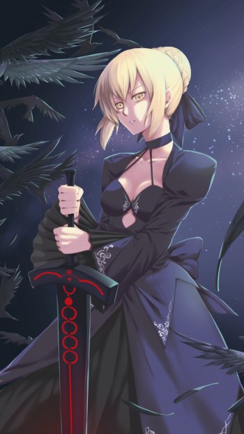 Saber Alter Anime Fate/Grand Order Phone Wallpaper