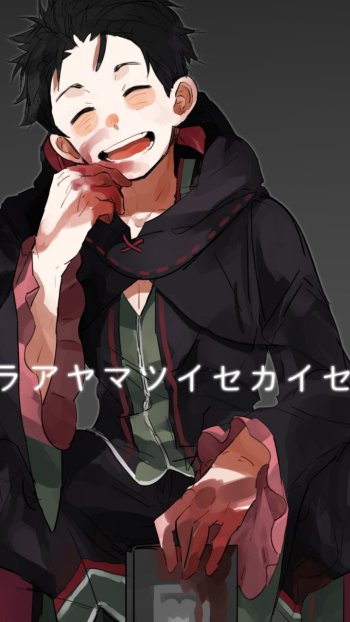 black hair Subaru Natsuki Anime Re:Zero - Starting Life in Another World Phone Wallpaper