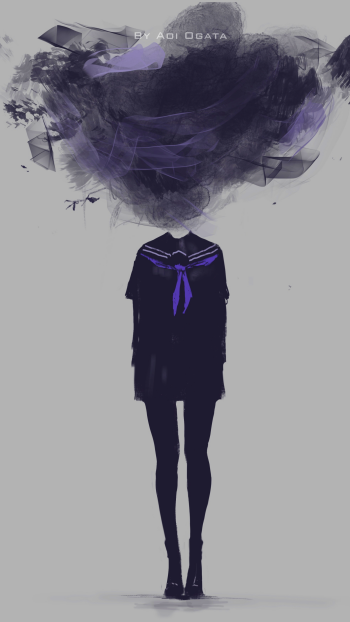 smoke Anime Original Phone Wallpaper