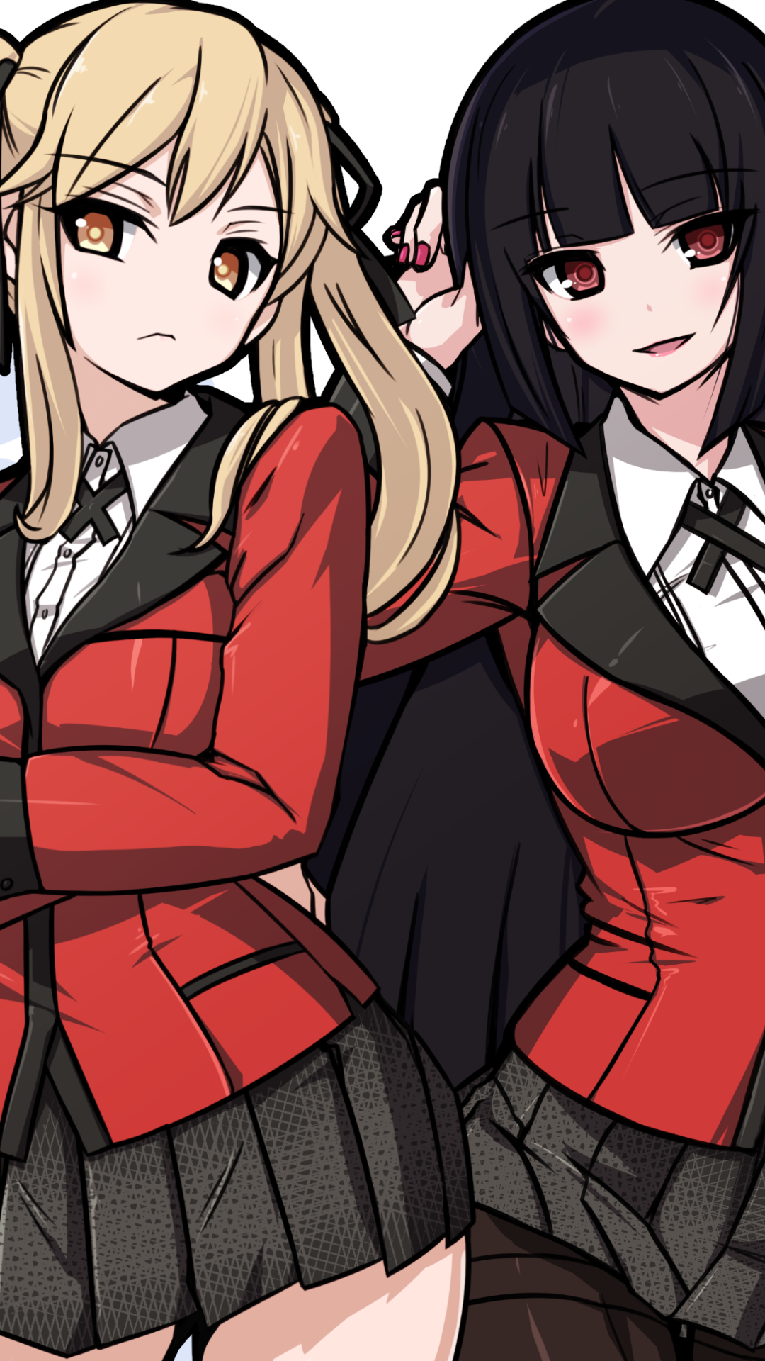 Download Yumeko Jabami Mary Saotome Anime Kakegurui Phone Wallpaper