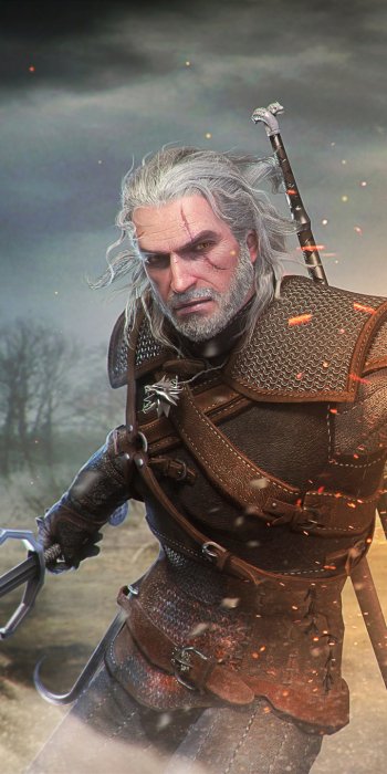 Geralt of Rivia video game The Witcher 3: Wild Hunt Phone Wallpaper