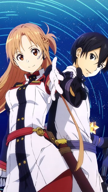 Kirito (Sword Art Online) Asuna Yuuki Anime Sword Art Online Movie: Ordinal Scale Kirito And Asuna Phone Wallpaper
