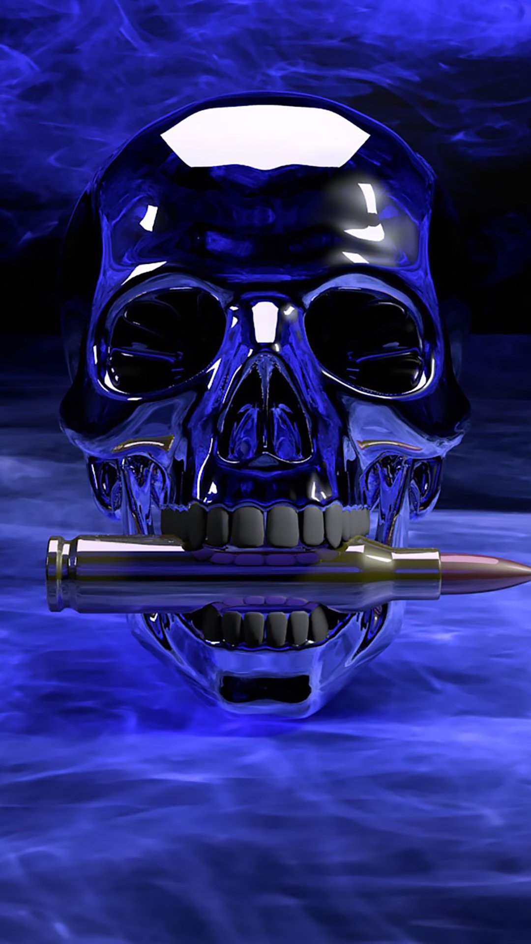 Download Bullet Dark Skull Phone Wallpaper