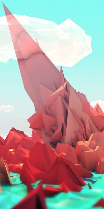 facets polygon artistic low poly Phone Wallpaper