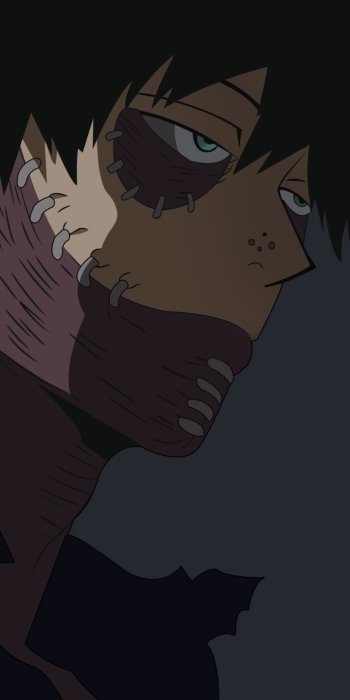 Dabi (Boku No Hero Academia) black hair scar blue eyes Anime My Hero Academia Phone Wallpaper