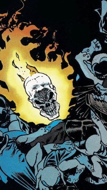 Comic Ghost Rider Phone Wallpaper