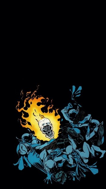 Comic Ghost Rider Phone Wallpaper