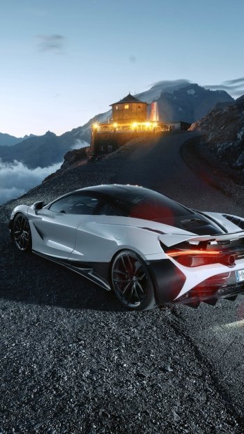 supercar silver car vehicle car McLaren McLaren 720S Phone Wallpaper