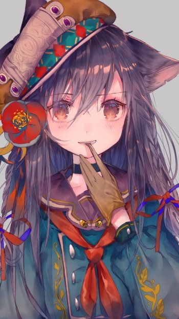 cat girl Anime Original Phone Wallpaper