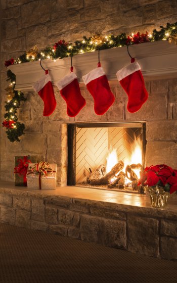 gift christmas ornaments christmas lights fireplace holiday Christmas Phone Wallpaper