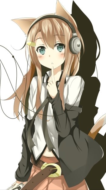 cat girl Anime Original Phone Wallpaper