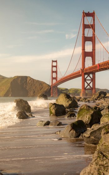 coast bridge man made Golden Gate Phone Wallpaper