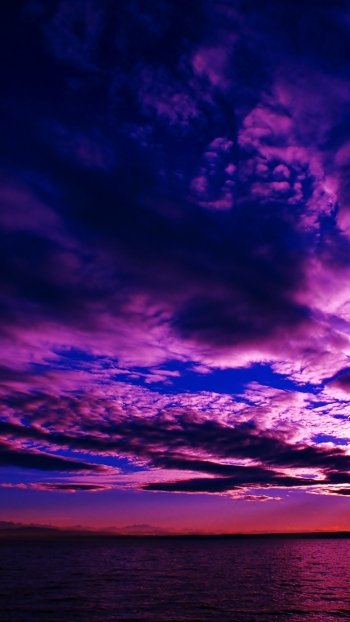  Purple Clouds over the Sea