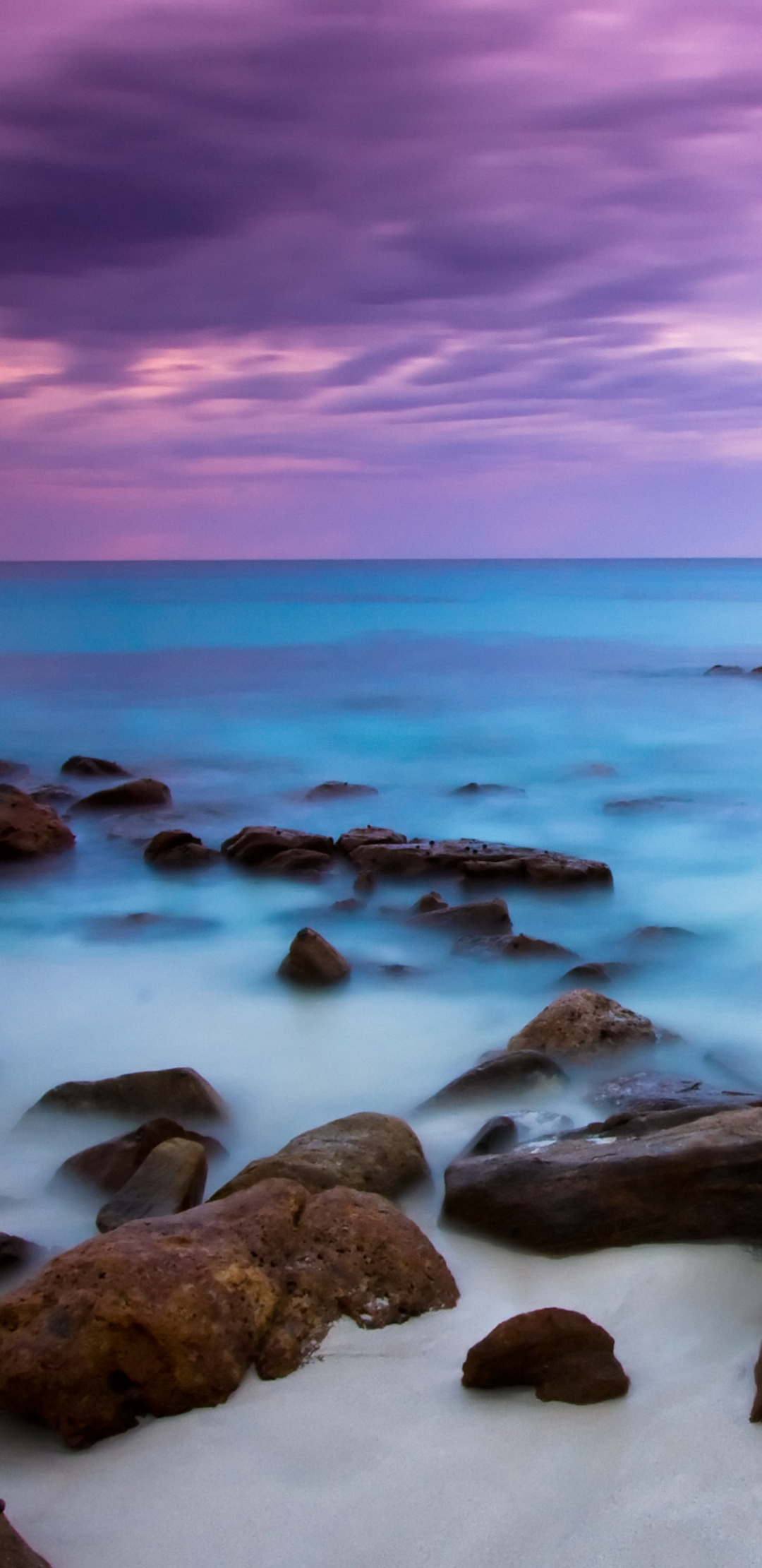 Blue Sea and Purple Sky