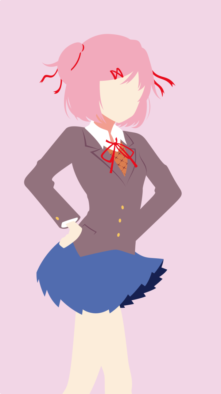 Download Natsuki (Doki Doki Literature Club!) Video Game Doki Doki Literature Club! Phone Wallpaper