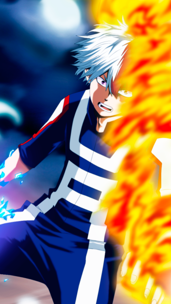 Shoto Todoroki Anime My Hero Academia Phone Wallpaper