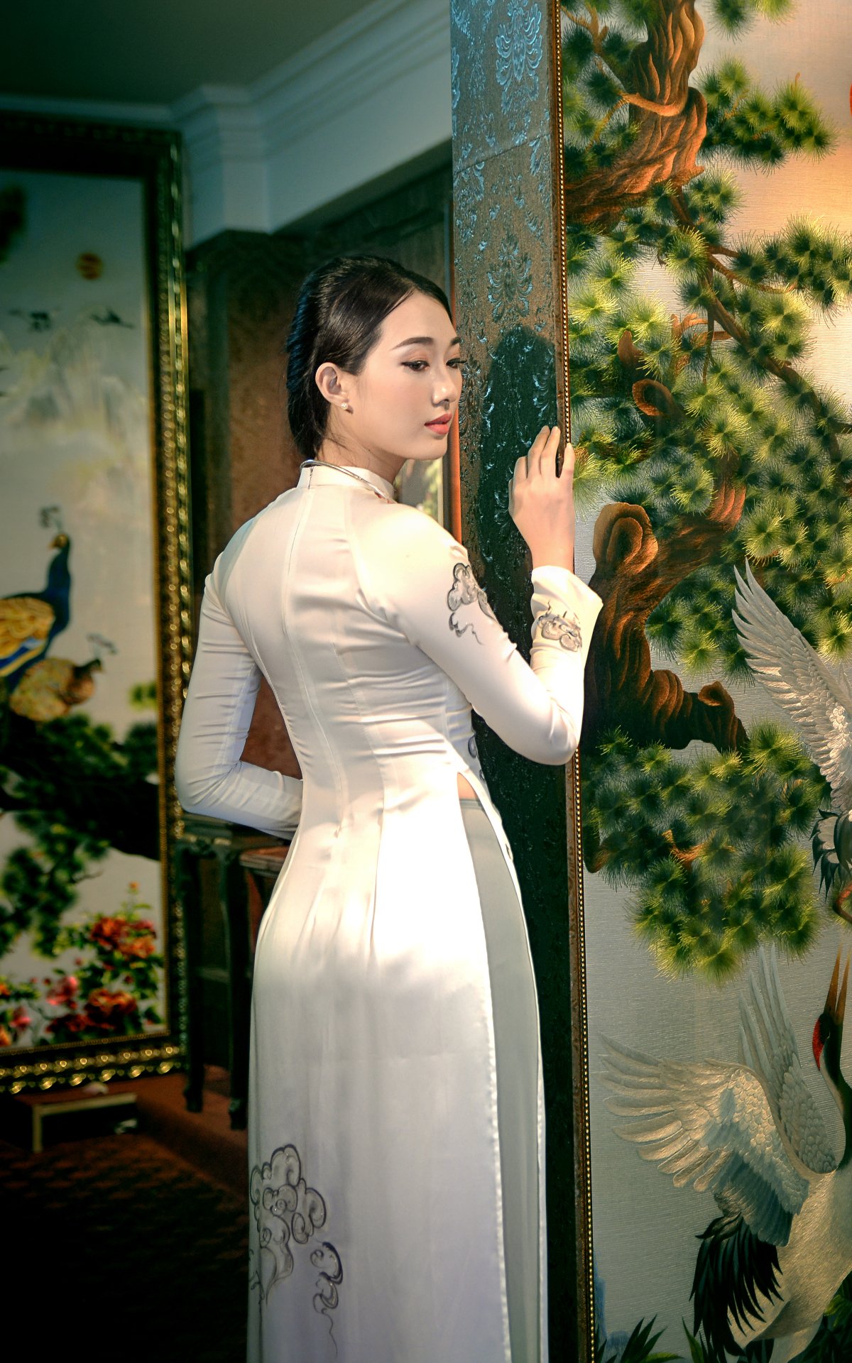 Download Vietnamese Ao Dai Woman Asian Phone Wallpaper