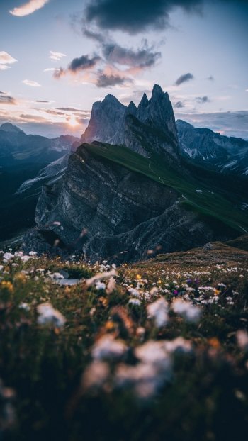 peak landscape sky alps nature mountain Phone Wallpaper