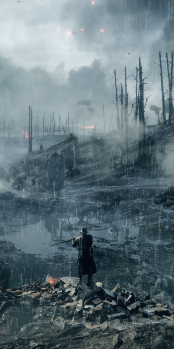 landscape rain soldier video game Battlefield 1 Phone Wallpaper