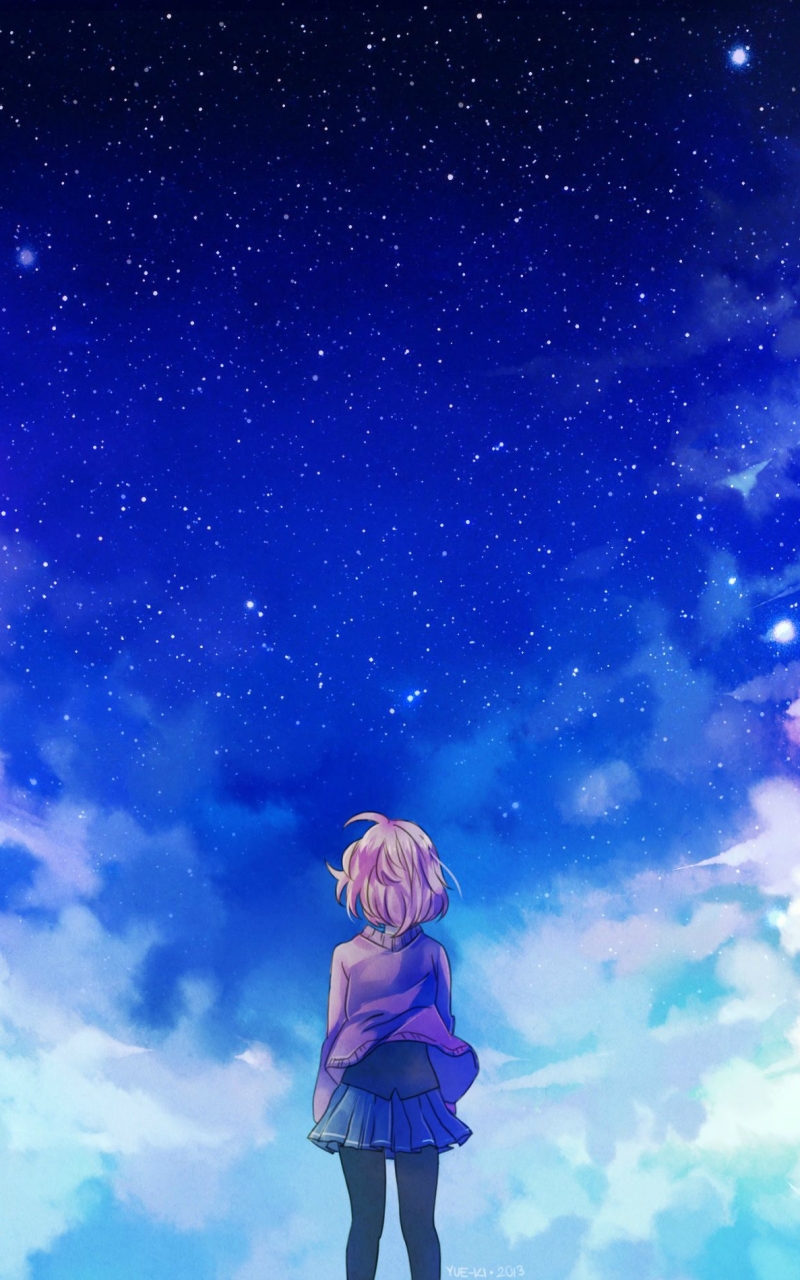 Wallpaper Kyoukai no Kanata, Mirai Kuriyama, Beyond for mobile and