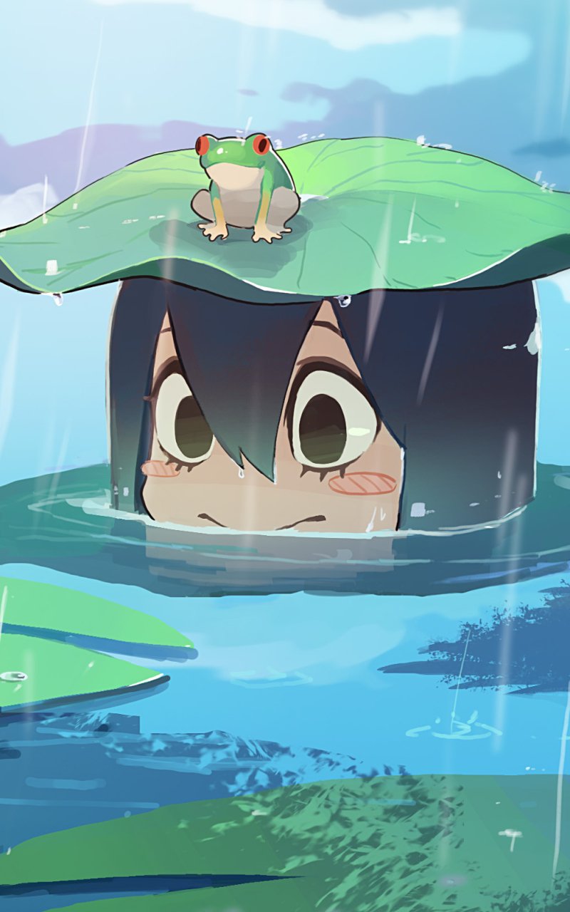 Download Tsuyu Asui Anime My Hero Academia Phone Wallpaper