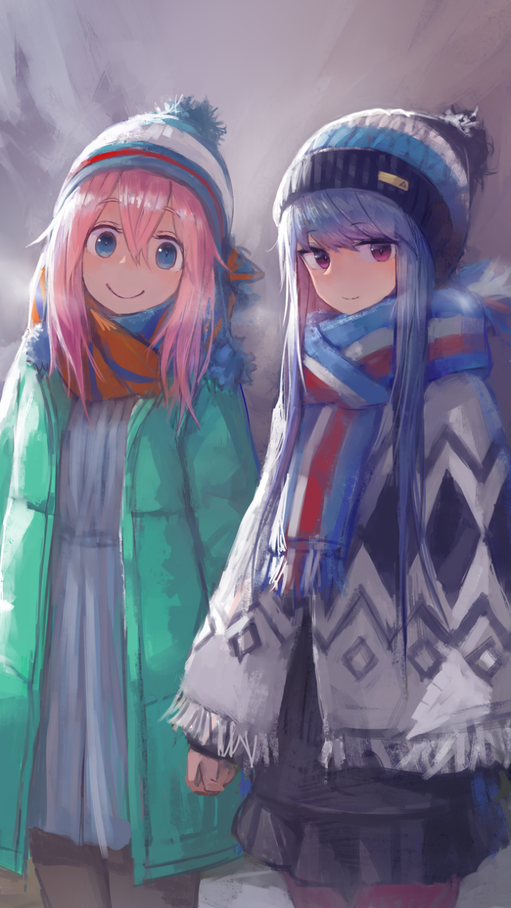 Download Rin Shima Nadeshiko Kagamihara Anime Laid-Back Camp Phone Wallpaper