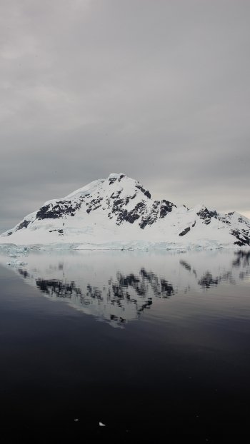 reflection snow ocean nature mountain Snowy Mountain Phone Wallpaper