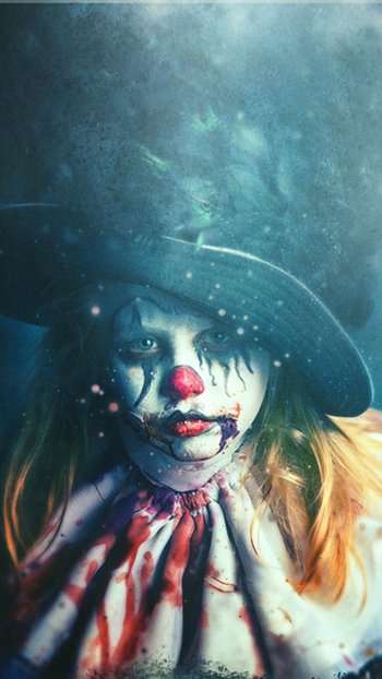 child artistic clown Phone Wallpaper