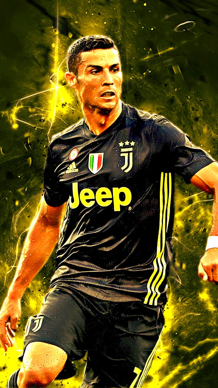 Download Cristiano Ronaldo Cool Juventus Jersey Wallpaper