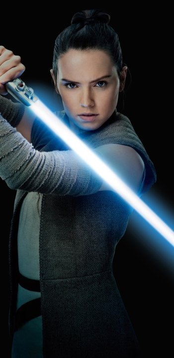Rey (Star Wars) Daisy Ridley Star Wars lightsaber movie Star Wars: The Last Jedi Phone Wallpaper
