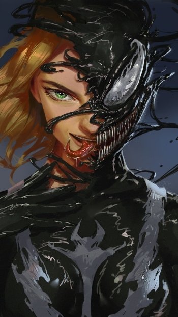 blonde green eyes Comic Venom Phone Wallpaper