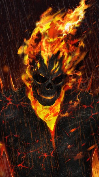 Comic Ghost Rider Phone Wallpaper