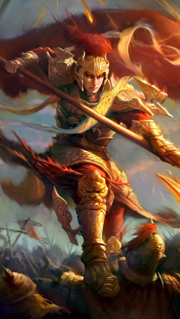 weapon armor oriental battle fantasy warrior fantasy warrior Phone Wallpaper
